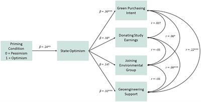 Optimistic Environmental Messaging Increases State Optimism and in vivo Pro-environmental Behavior